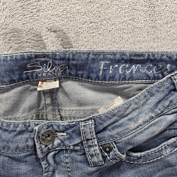 Silver Jeans Capri Jeans Womens W31 Light Wash Frances Low Rise Stretch Denim - Picture 4 of 11